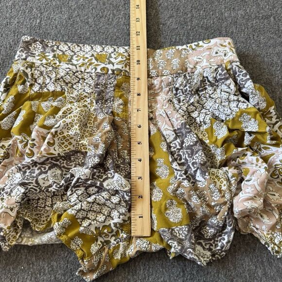 Anthropologie Maeve Patchwork Pleated Shorts Pull On Flowy XS Boho Cottagecore - Picture 11 of 13